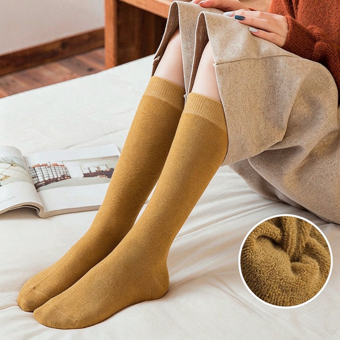 Warm Fleece-Lined Knee-High Socks