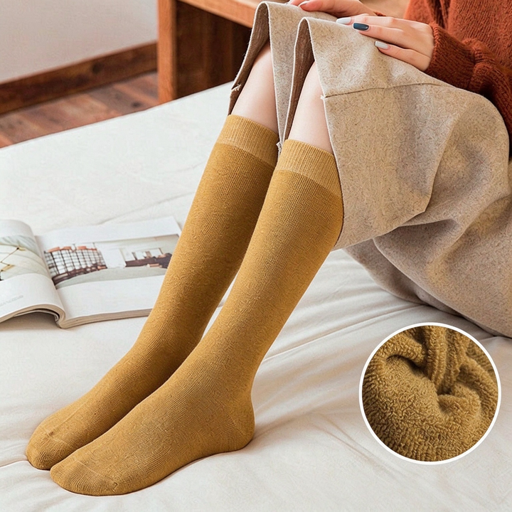 Warm Fleece-Lined Knee-High Socks