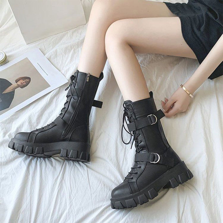 Chunky Lace-Up Combat Boots