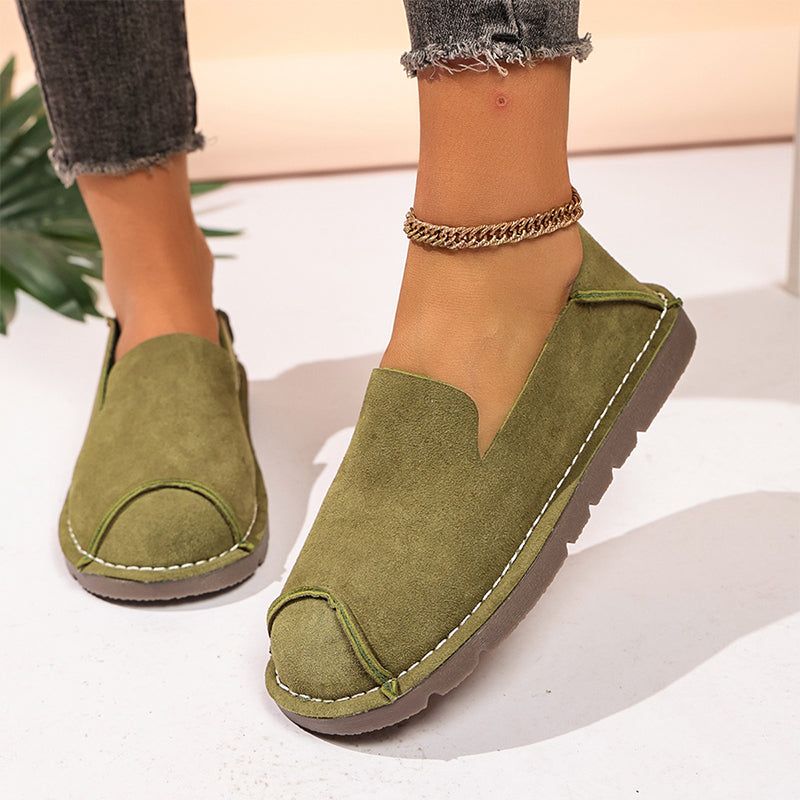 Vintage Suede Slip-On Loafers