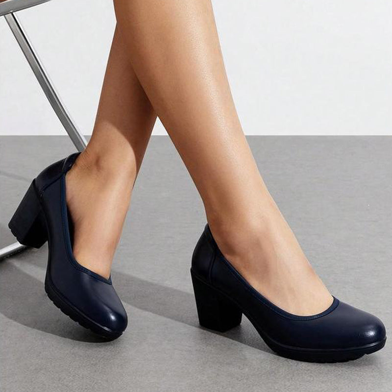 Classic Block Heel Pumps