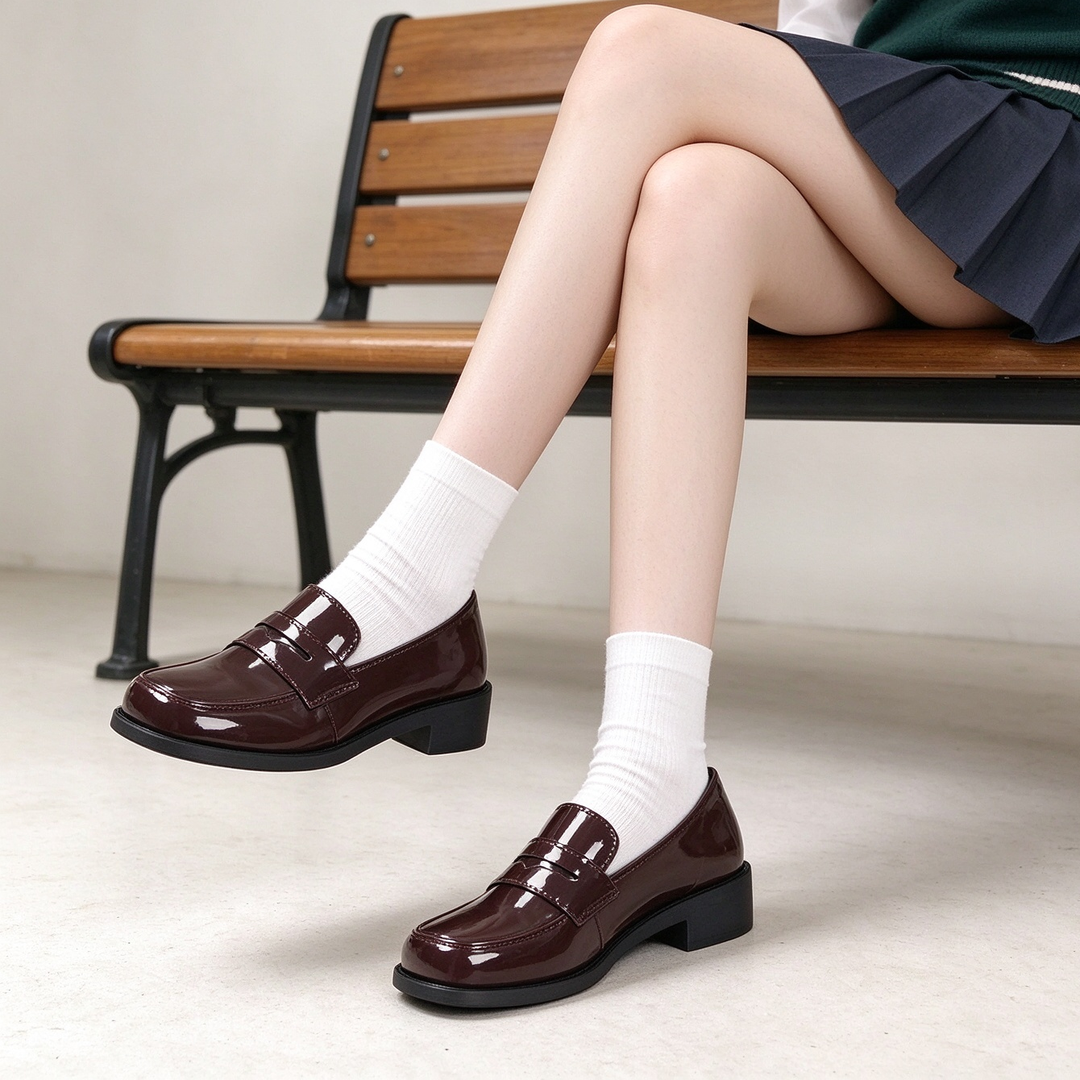 Chunky Platform Heel Loafers