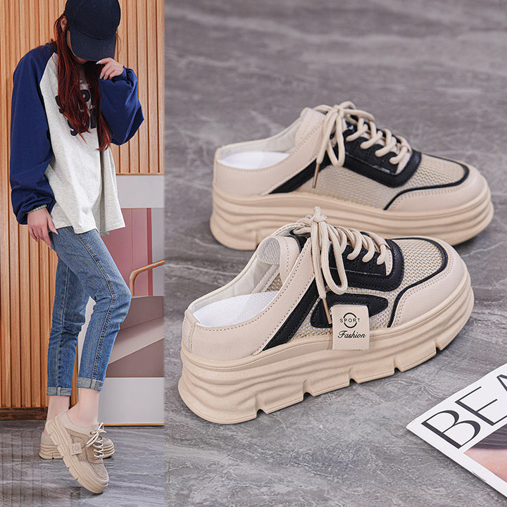 Breathable Mesh Platform Sneakers