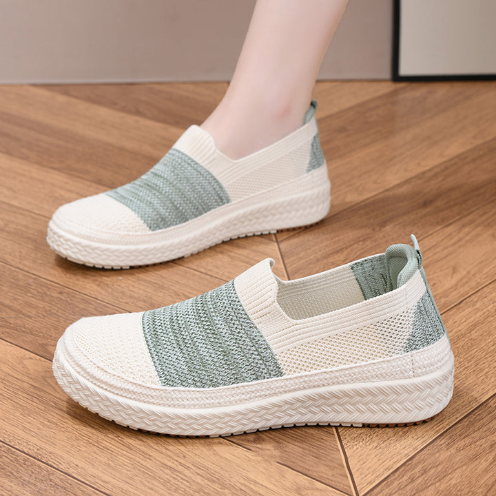 Breathable Knit Slip-On Walking Shoes