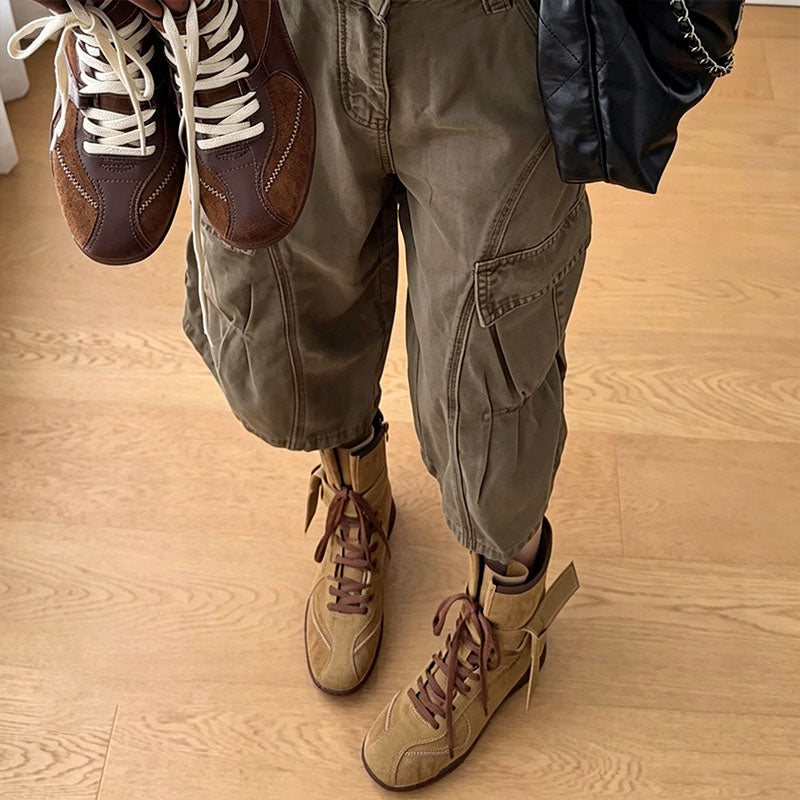 Retro Lace-Up Combat Boots