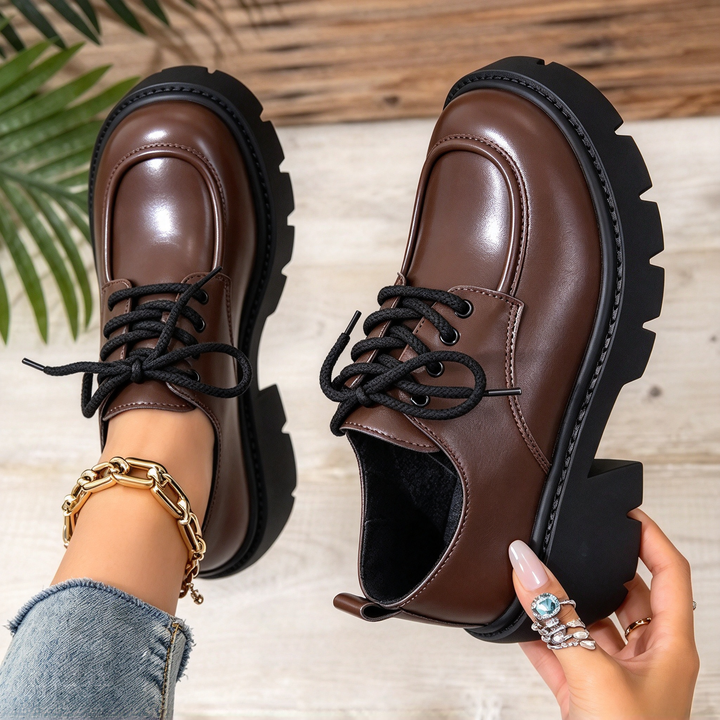 Chunky Platform Lace-Up Loafers