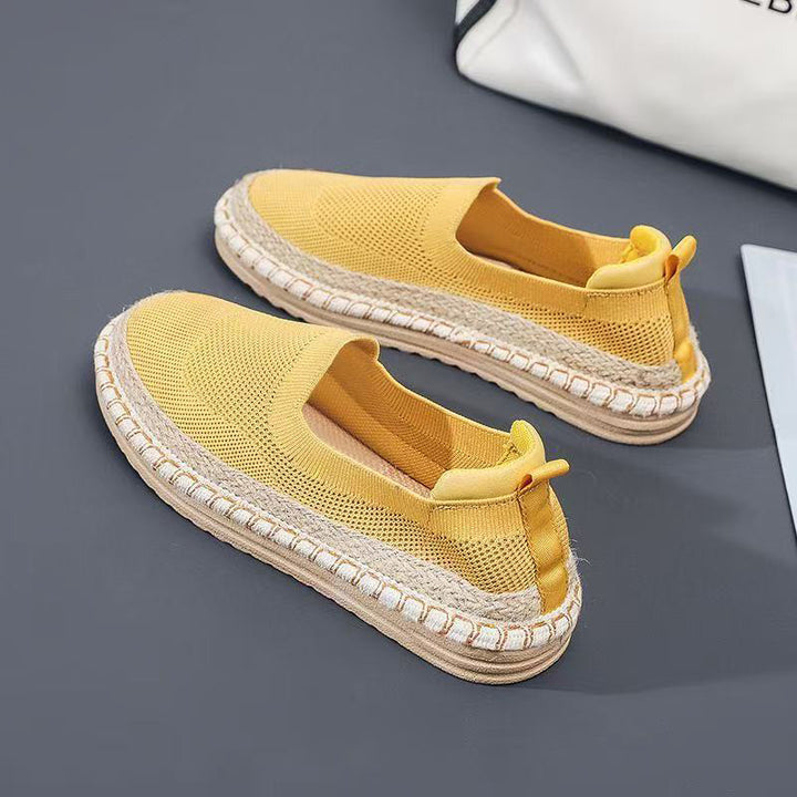 Chic Woven Knit Fisherman Flats
