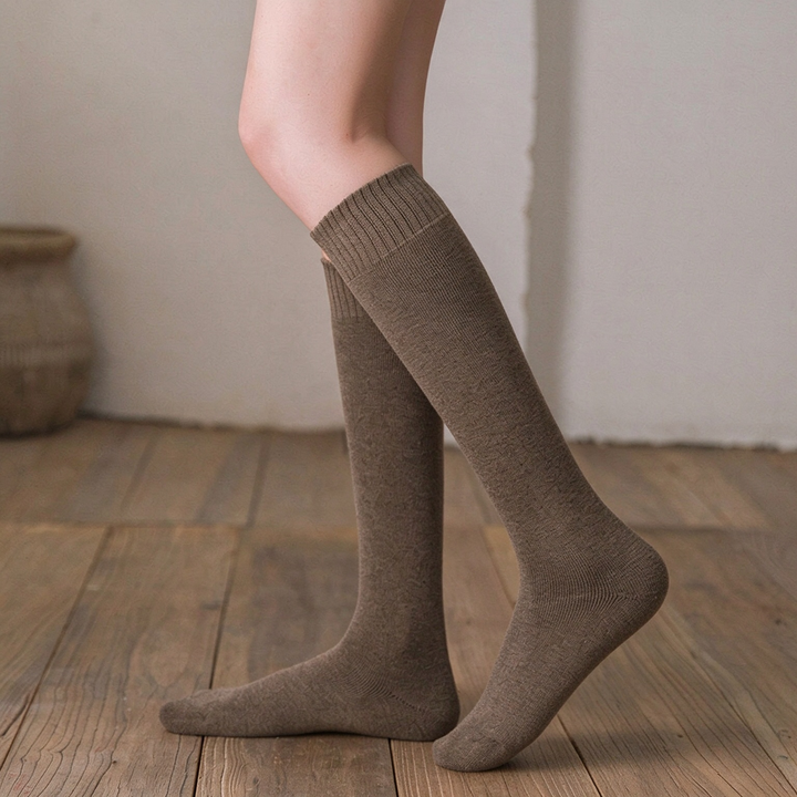 Warm Fleece-Lined Knee-High Socks