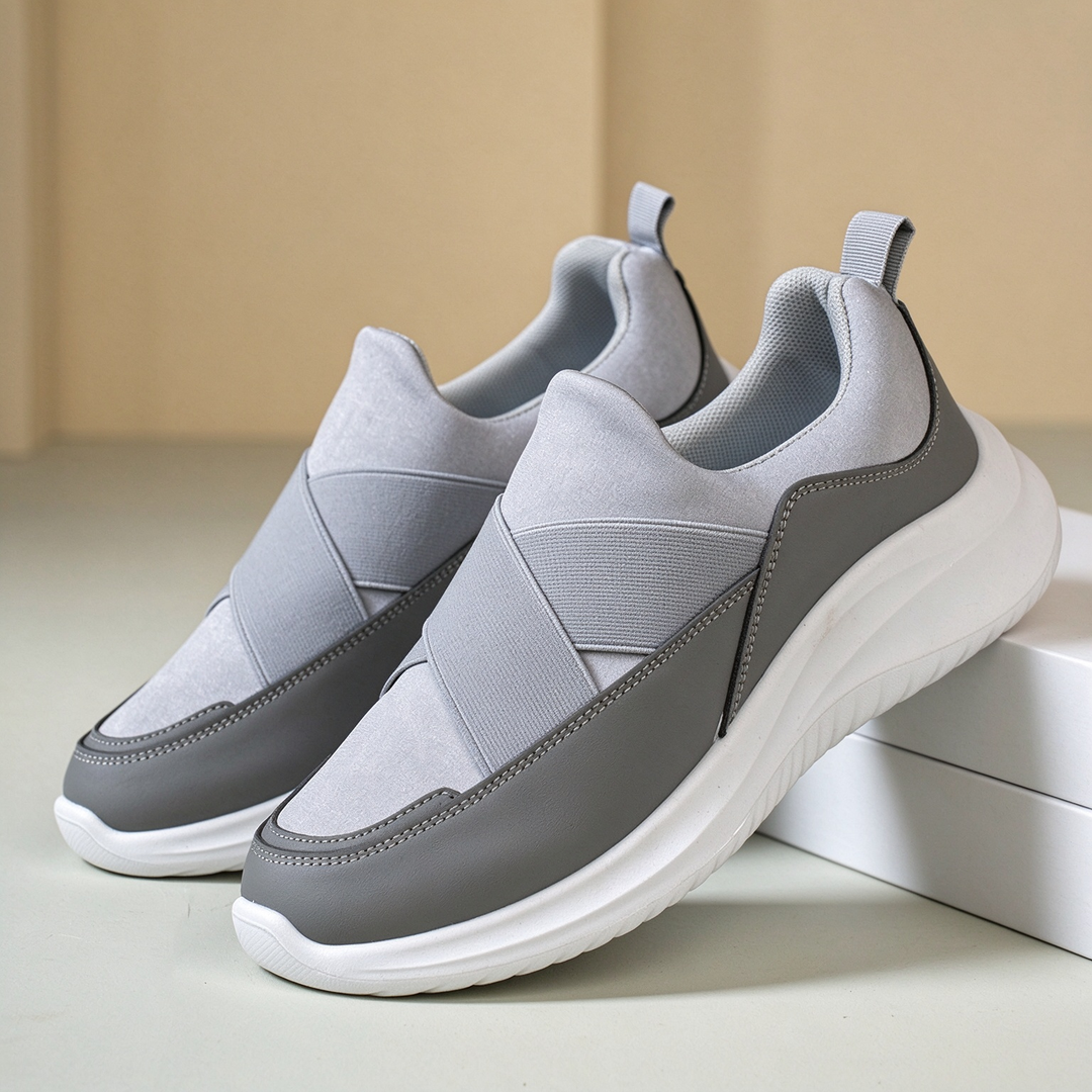 Comfortable Cross Strap Slip-On Walking Sneakers