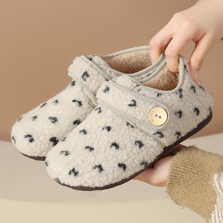 Cozy Leopard Print Fleece Slip-On Shoes