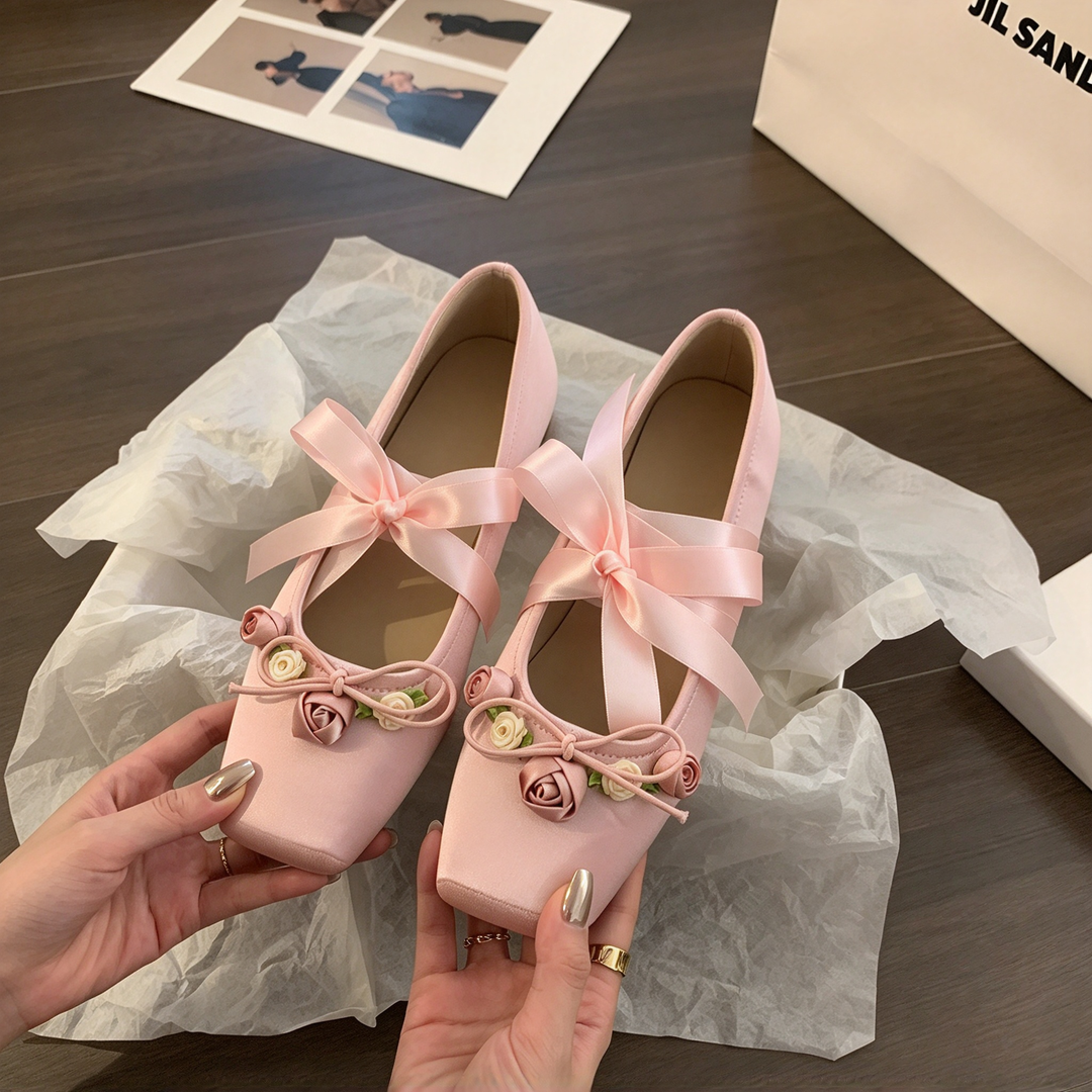 Ballet Lace-Up Flats