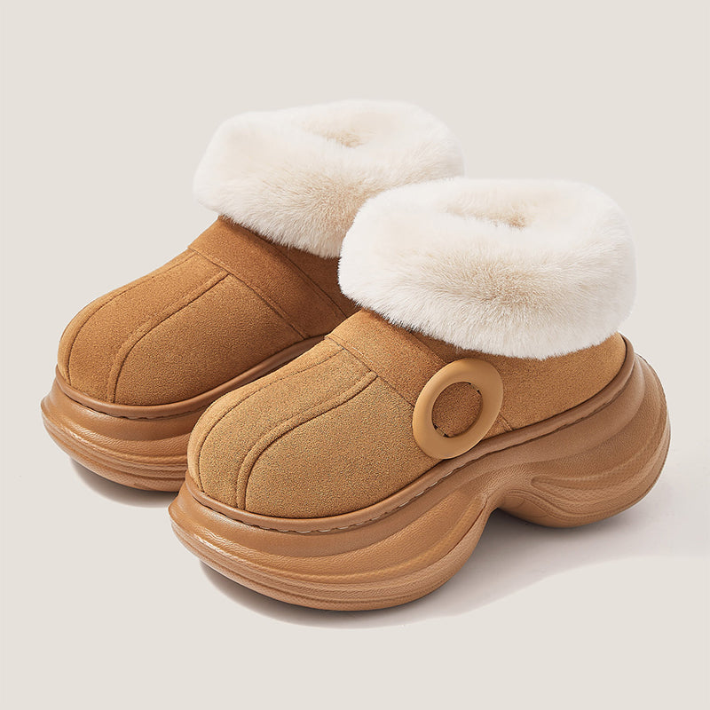 Cozy Fur-Lined Platform Ankle Boots