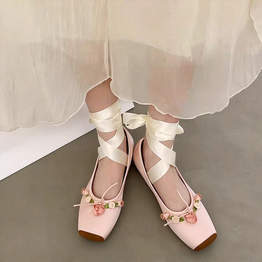 Ballet Lace-Up Flats
