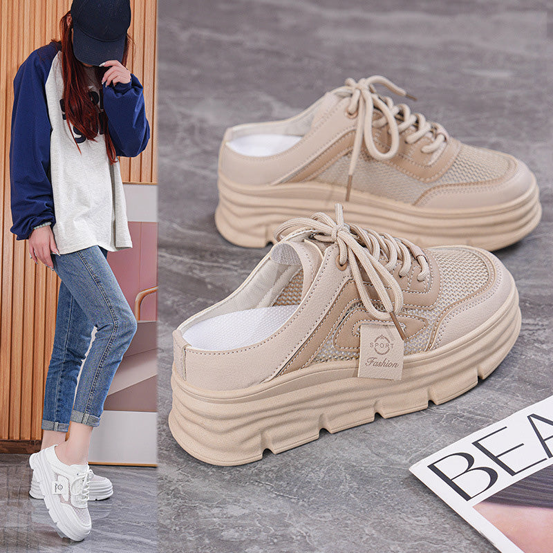 Breathable Mesh Platform Sneakers