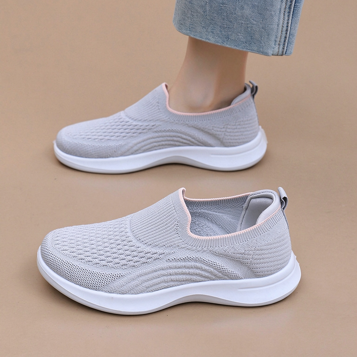 Breathable Knit Slip-On Walking Sneakers