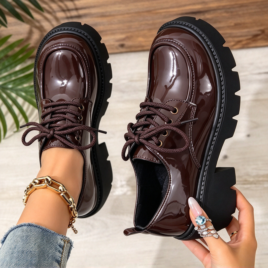 Chunky Platform Lace-Up Loafers