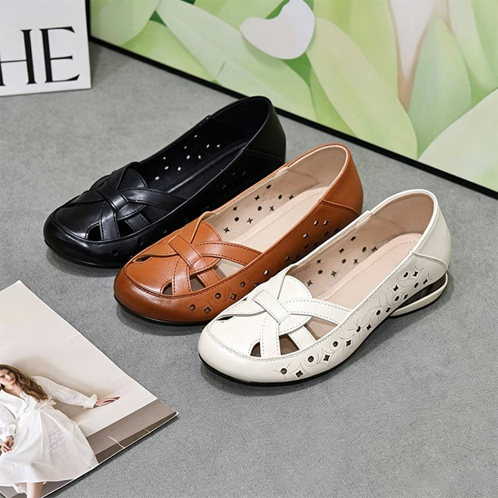 Vintage Cutout Comfort Flats