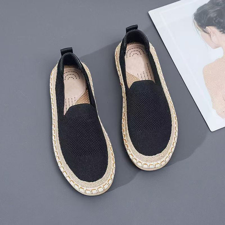 Chic Woven Knit Fisherman Flats