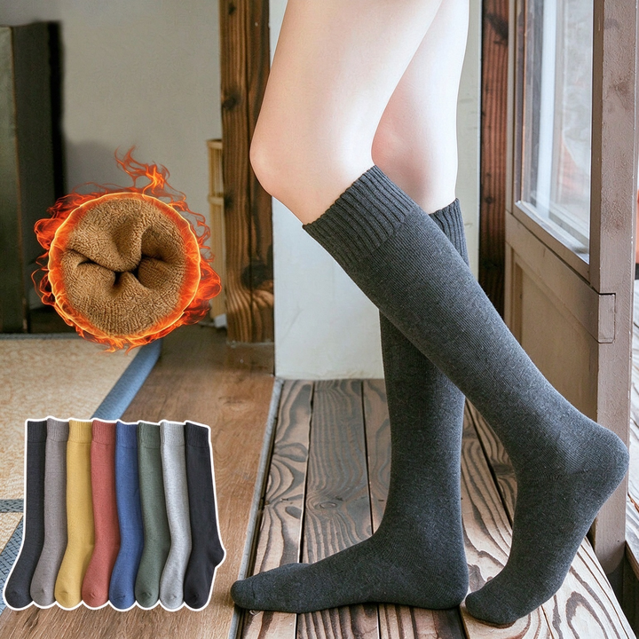 Warm Fleece-Lined Knee-High Socks