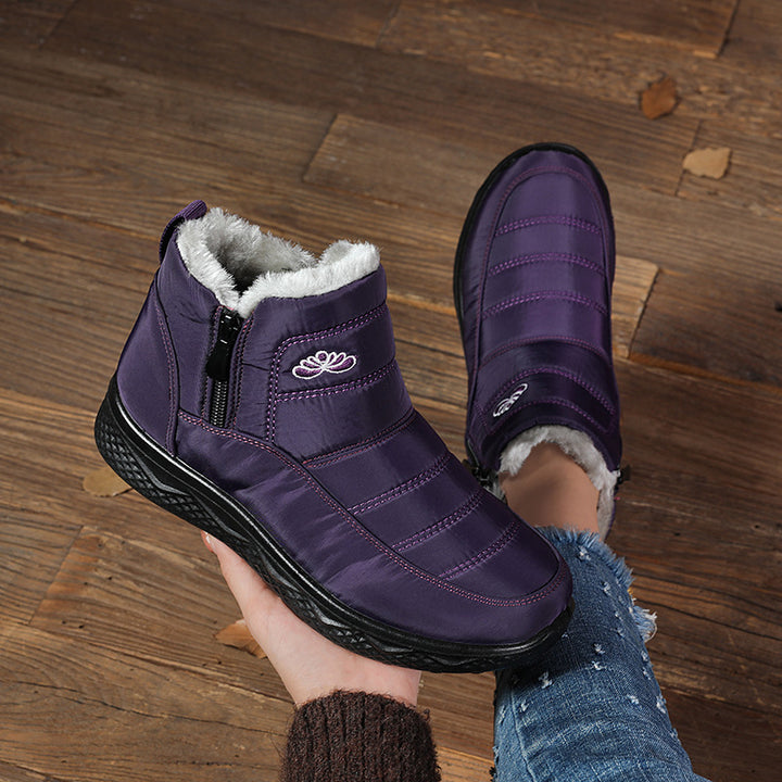 Cozy Fur-Lined Waterproof Winter Ankle Boots