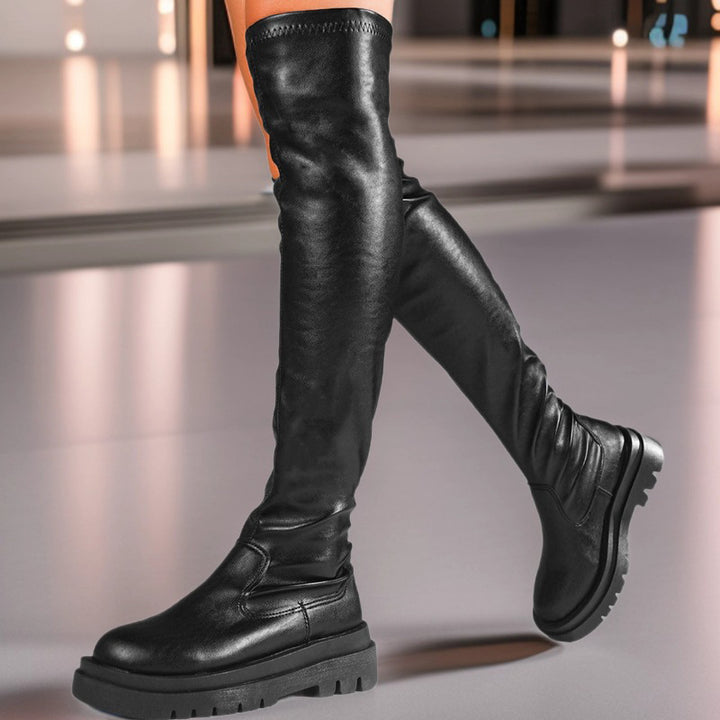 Over The Knee Chunky Platform Boots