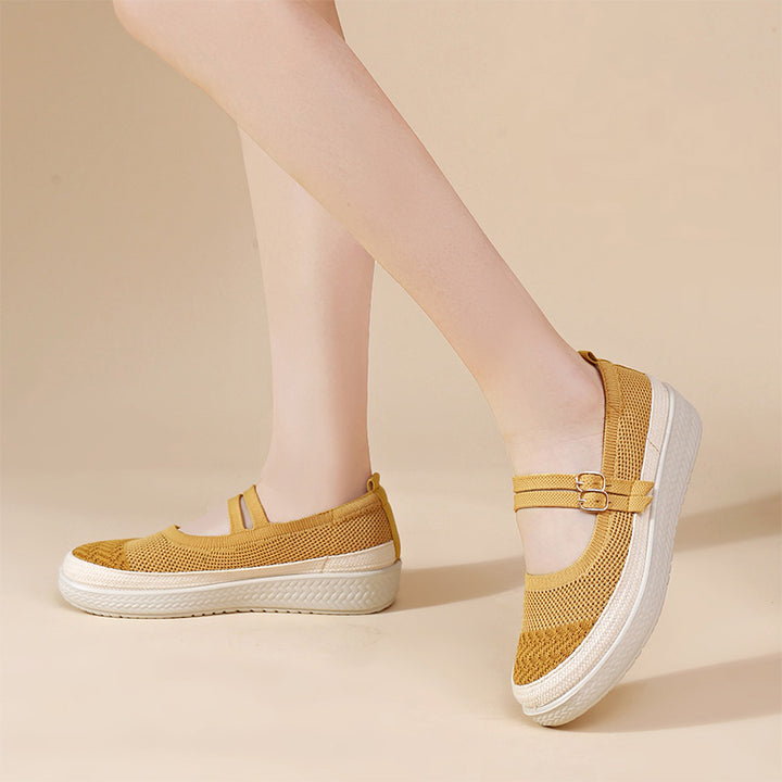 Breathable Knit Mary Jane Walking Shoes