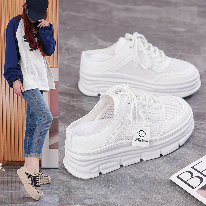 Breathable Mesh Platform Sneakers