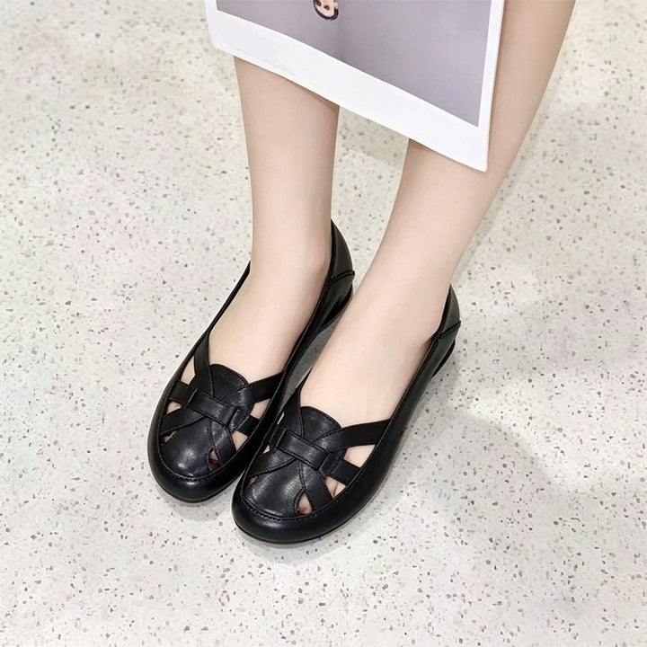 Vintage Cutout Comfort Flats