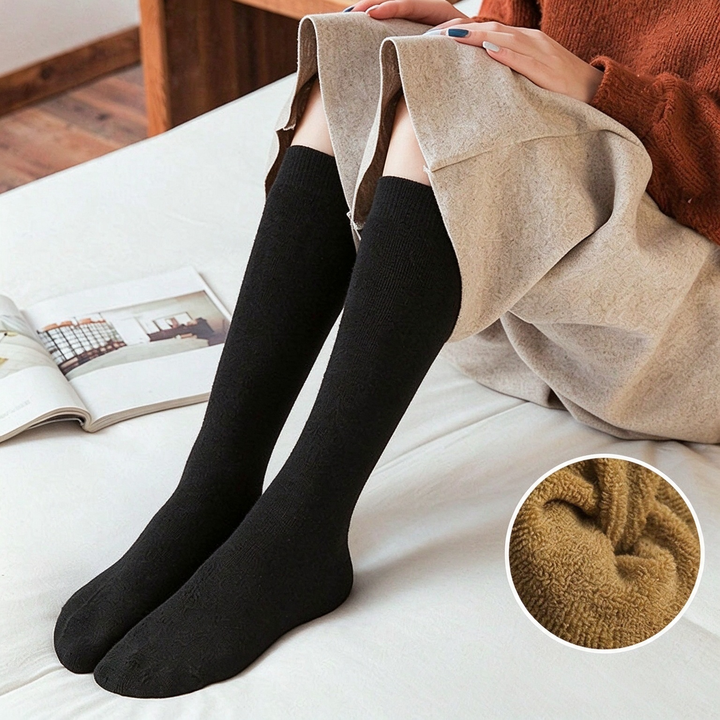 Warm Fleece-Lined Knee-High Socks