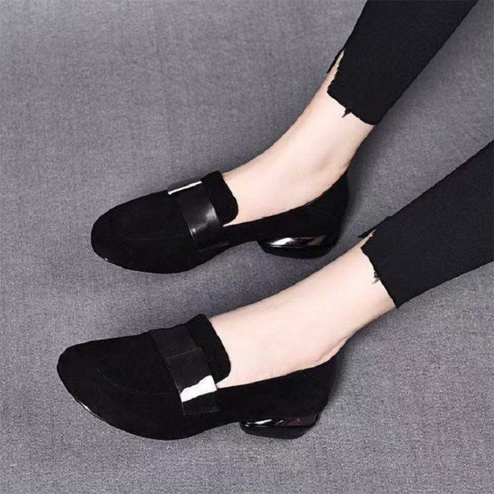 Classic Suede Low Heel Loafers