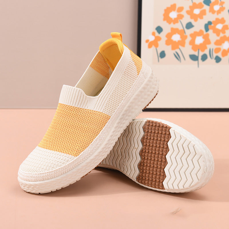 Breathable Knit Slip-On Walking Shoes
