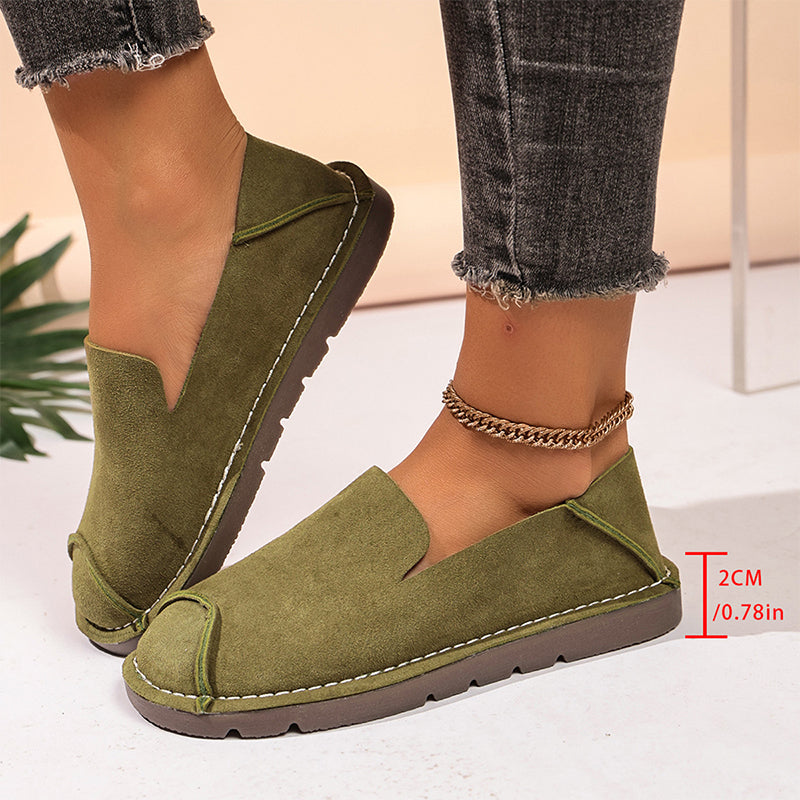 Vintage Suede Slip-On Loafers