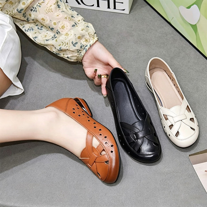 Vintage Cutout Comfort Flats