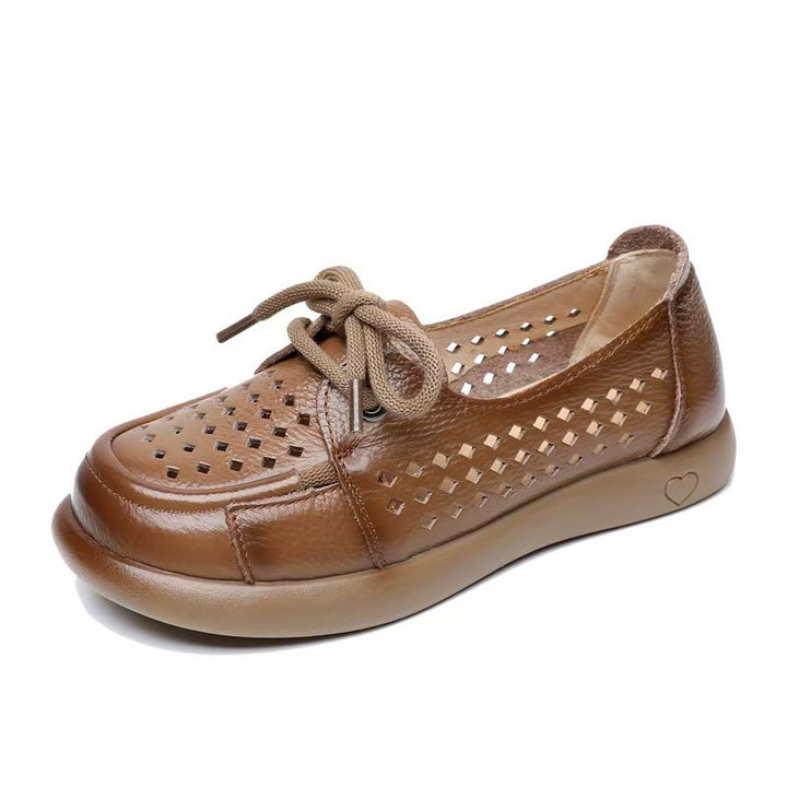 Breathable Lace-Up Comfort Loafers