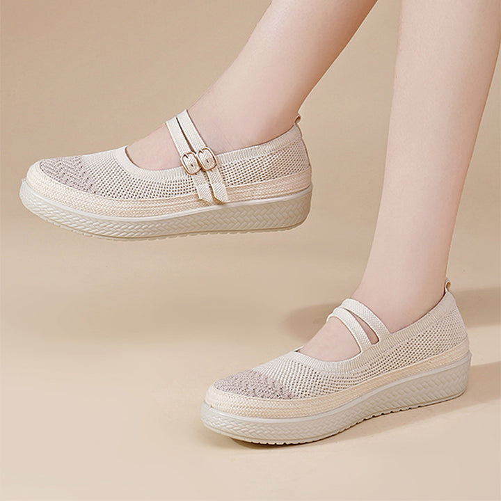 Breathable Knit Mary Jane Walking Shoes
