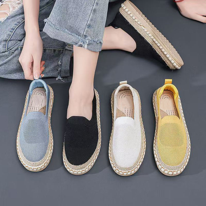 Chic Woven Knit Fisherman Flats