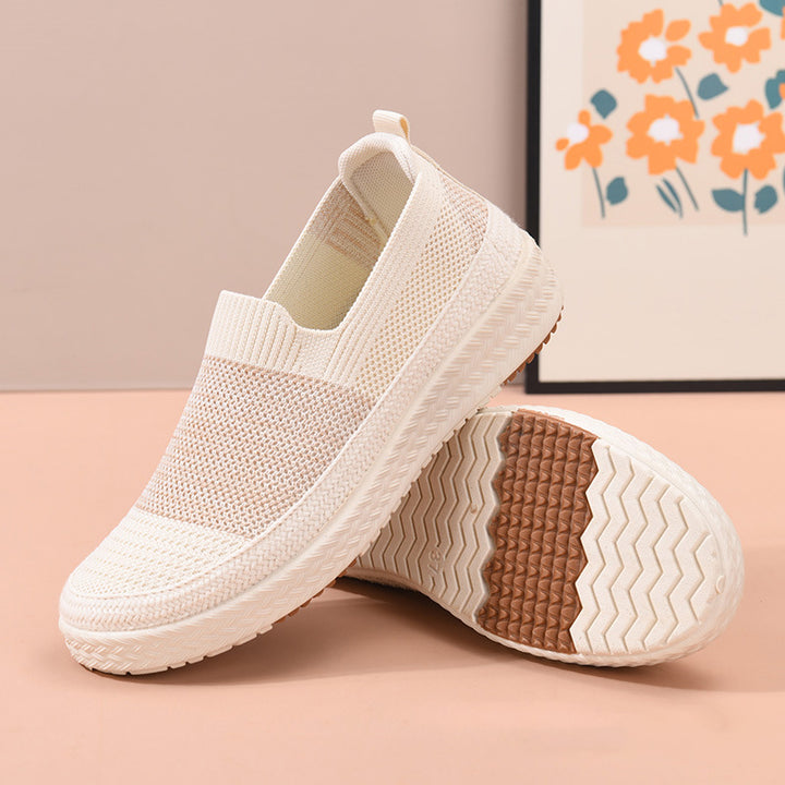 Breathable Knit Slip-On Walking Shoes
