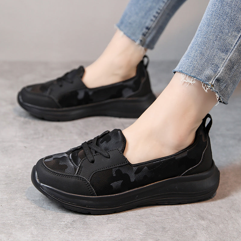 Lightweight Lace-Up Slip-On Walking Shoes