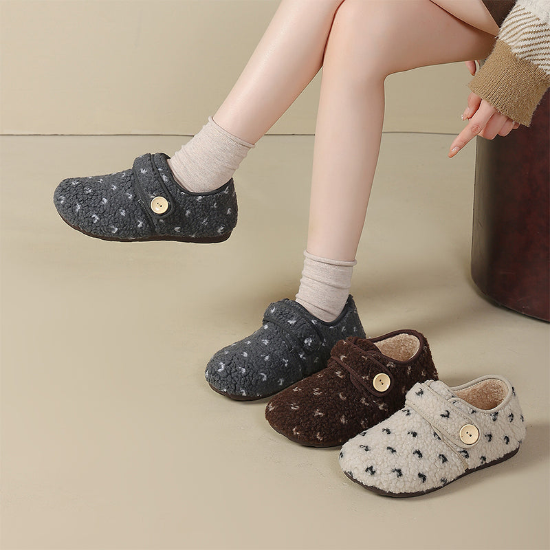 Cozy Leopard Print Fleece Slip-On Shoes