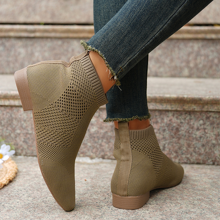 Breathable Knit Sock Ankle Boots