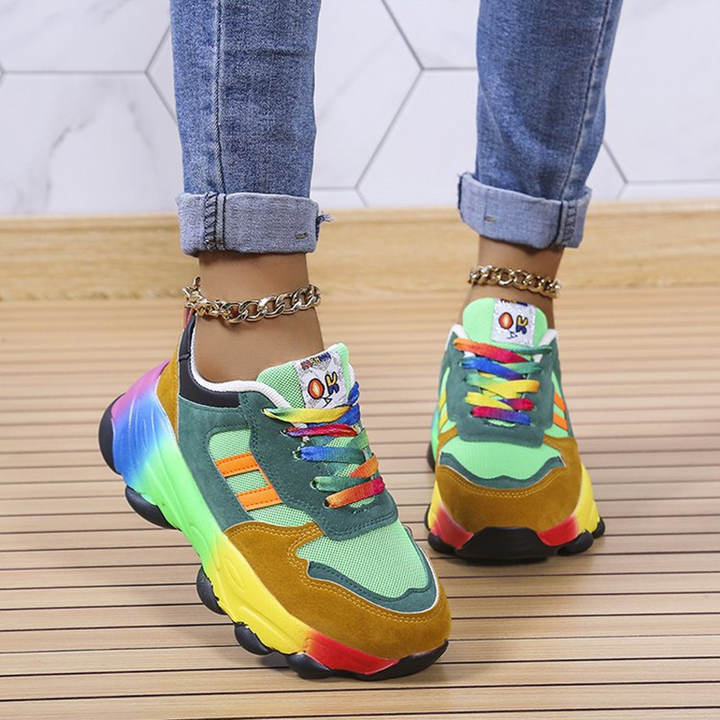 Rainbow Chunky Platform Sneakers