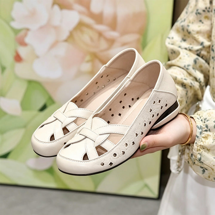 Vintage Cutout Comfort Flats