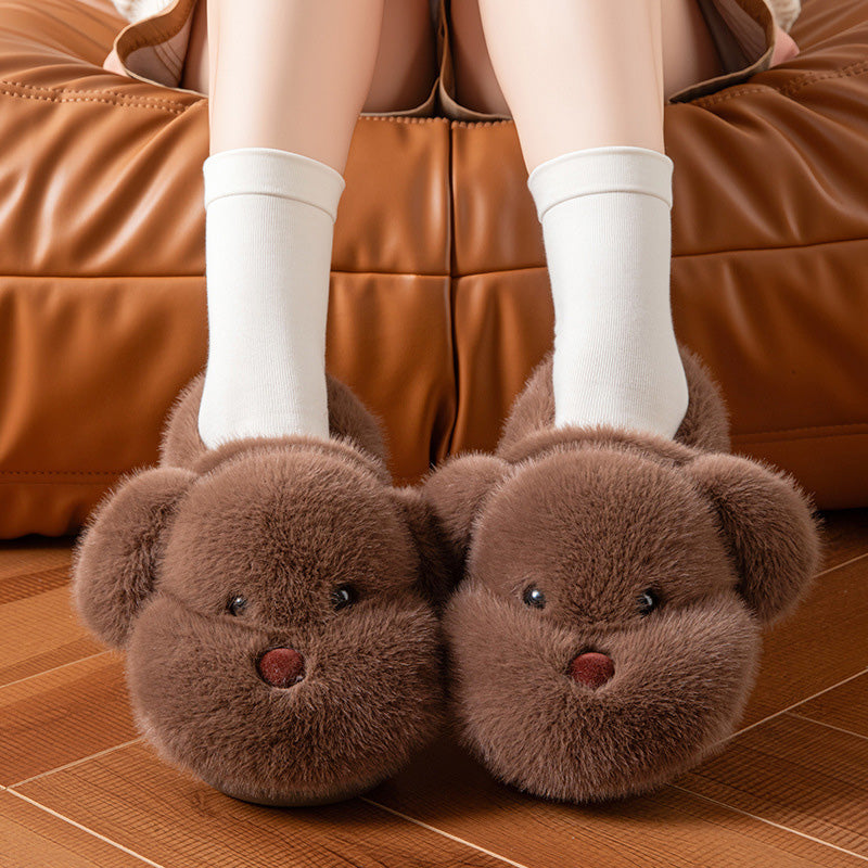 Plush Teddy Bear Slippers
