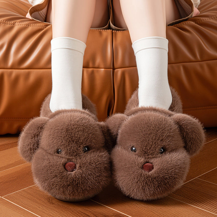 Plush Teddy Bear Slippers