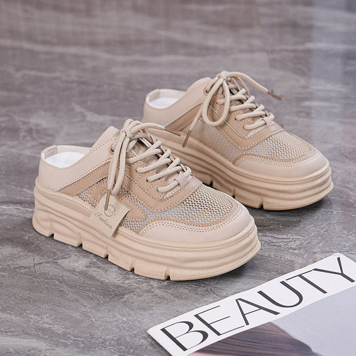 Breathable Mesh Platform Sneakers
