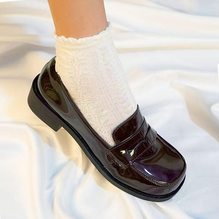 Chunky Platform Heel Loafers