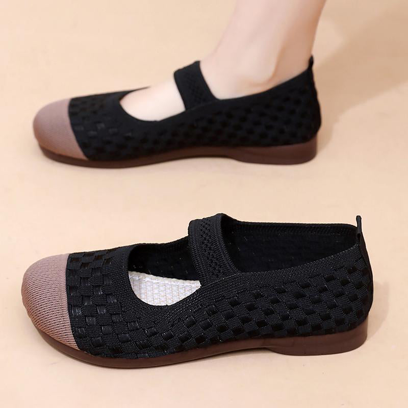 Woven Knit Mary Jane Comfort Flats