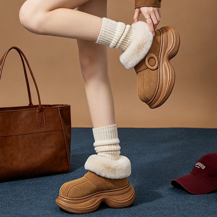 Cozy Fur-Lined Platform Ankle Boots