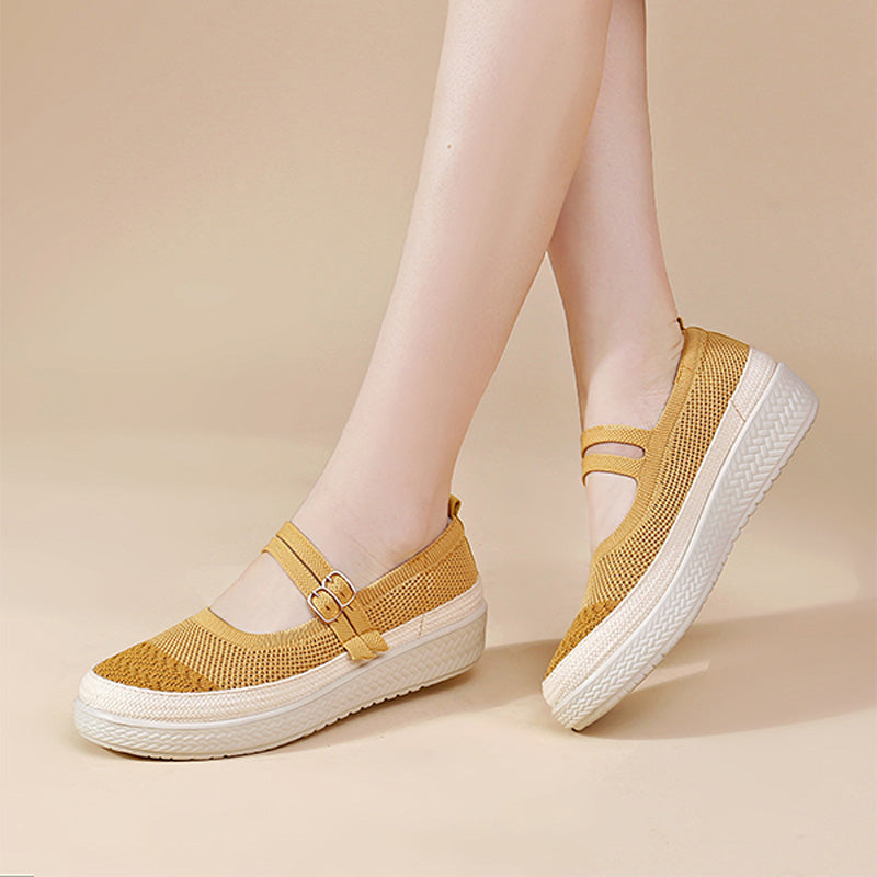 Breathable Knit Mary Jane Walking Shoes