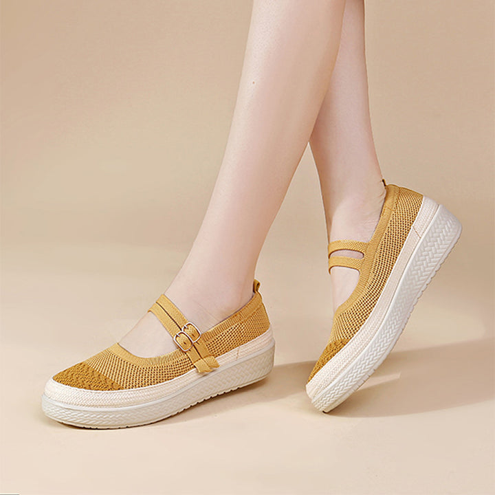 Breathable Knit Mary Jane Walking Shoes